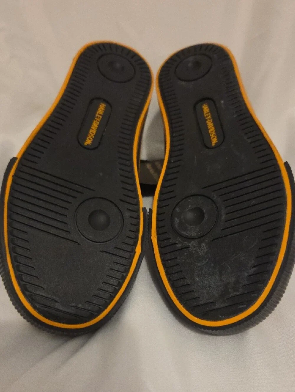 Harley-Davidson Black with Orange Trim Canvas High-Top Sneakers